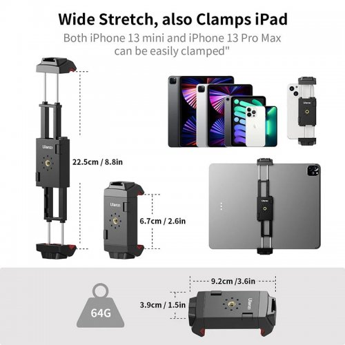 Купить Держатель для телефона и планшета Ulanzi Universal Tripod Mount For Phone and Tablet (2809 ST-29) Black - цена в Харькове, Киеве, Днепре, Одессе
в интернет-магазине Telemart фото