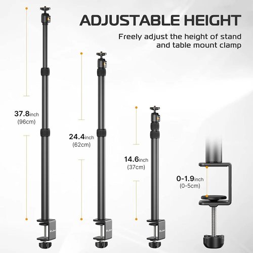 Купити Штатив-тримач Ulanzi VIJIM LS01 Desktop Extendable Light Stand (2248 LS01) Black - ціна в Києві, Львові, Вінниці, Хмельницькому, Франківську, Україні | інтернет-магазин TELEMART.UA фото