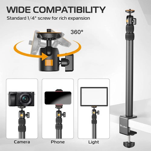 Купити Штатив-тримач Ulanzi VIJIM LS01 Desktop Extendable Light Stand (2248 LS01) Black - ціна в Києві, Львові, Вінниці, Хмельницькому, Франківську, Україні | інтернет-магазин TELEMART.UA фото