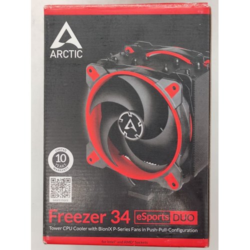 Купить Кулер Arctic Freezer 34 eSports DUO (ACFRE00060A) Black/Red (Восстановлено продавцом, 762413) с проверкой совместимости: обзор, характеристики, цена в Киеве, Днепре, Одессе, Харькове, Украине | интернет-магазин TELEMART.UA фото