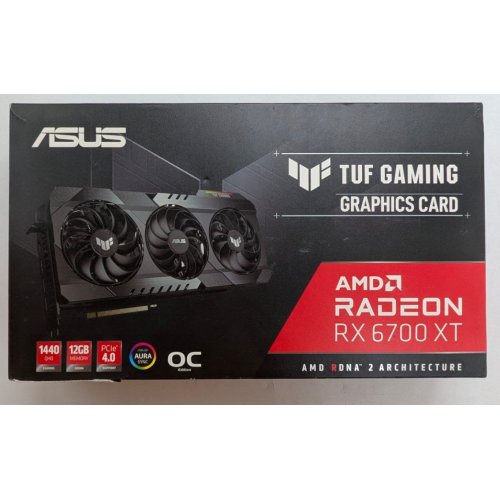 Відеокарта Asus TUF Radeon RX 6700 XT Gaming OC 12288MB (TUF-RX6700XT-O12G-GAMING) (Відновлено продавцем, 762433) купити з перевіркою сумісності: огляд, характеристики, ціна у Києві, Львові, Вінниці, Хмельницькому, Івано-Франківську, Україні | інтернет-магазин TELEMART.UA фото