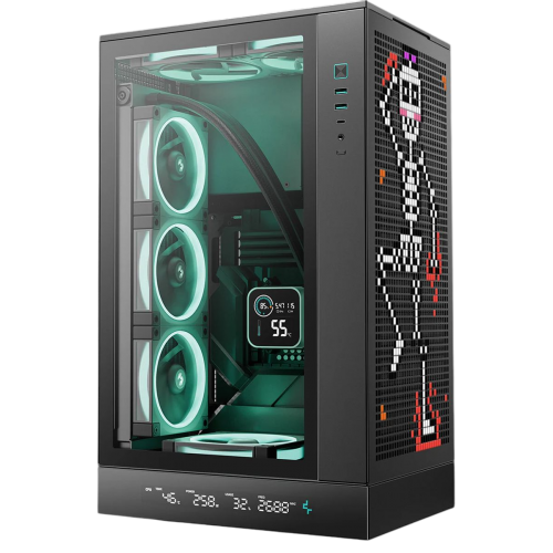 Корпус Deepcool CH270 DIGITAL Tempered Glass без БЖ (R-CH270-BKNDM0-G-1) Black купити з перевіркою сумісності: огляд, характеристики, ціна у Києві, Львові, Вінниці, Хмельницькому, Івано-Франківську, Україні | інтернет-магазин TELEMART.UA фото