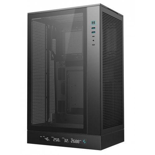 Корпус Deepcool CH270 DIGITAL Tempered Glass без БЖ (R-CH270-BKNDM0-G-1) Black купити з перевіркою сумісності: огляд, характеристики, ціна у Києві, Львові, Вінниці, Хмельницькому, Івано-Франківську, Україні | інтернет-магазин TELEMART.UA фото