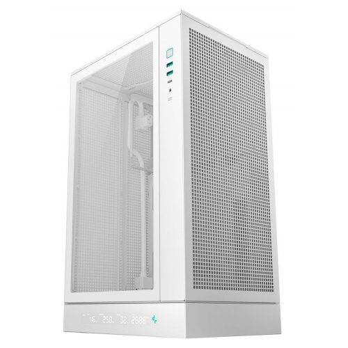 Купить Корпус Deepcool CH270 DIGITAL Tempered Glass без БП (R-CH270-WHNDM0-G-1) White с проверкой совместимости: обзор, характеристики, цена в Киеве, Днепре, Одессе, Харькове, Украине | интернет-магазин TELEMART.UA фото