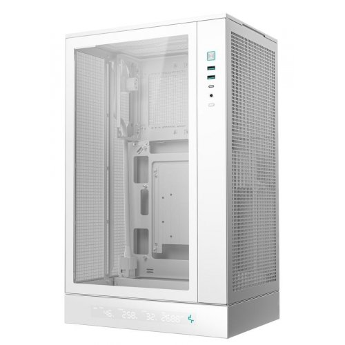 Купить Корпус Deepcool CH270 DIGITAL Tempered Glass без БП (R-CH270-WHNDM0-G-1) White с проверкой совместимости: обзор, характеристики, цена в Киеве, Днепре, Одессе, Харькове, Украине | интернет-магазин TELEMART.UA фото