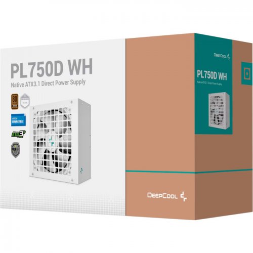 Купить Блок питания Deepcool PL750D 750W (R-PL750D-FC0W-EU-V2) White с проверкой совместимости: обзор, характеристики, цена в Киеве, Днепре, Одессе, Харькове, Украине | интернет-магазин TELEMART.UA фото