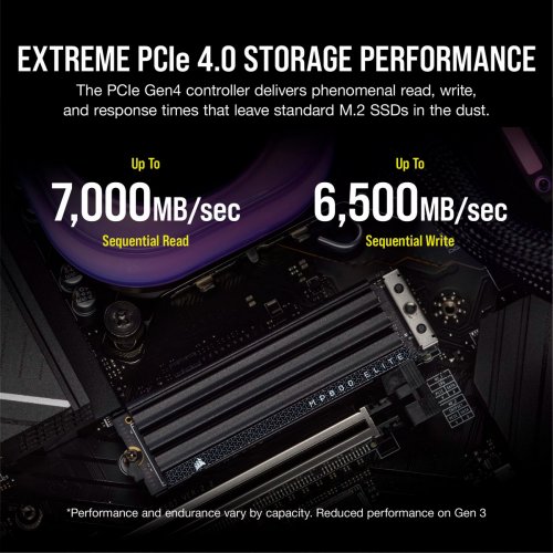 Купить SSD-диск Corsair MP600 ELITE 3D NAND TLC 1TB M.2 (2280 PCI-E) NVMe x4 (CSSD-F1000GBMP600EHS) с проверкой совместимости: обзор, характеристики, цена в Киеве, Днепре, Одессе, Харькове, Украине | интернет-магазин TELEMART.UA фото