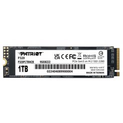SSD-диск Patriot P320 1TB M.2 (2280 PCI-E) NVMe x4 (P320P1TBM28)