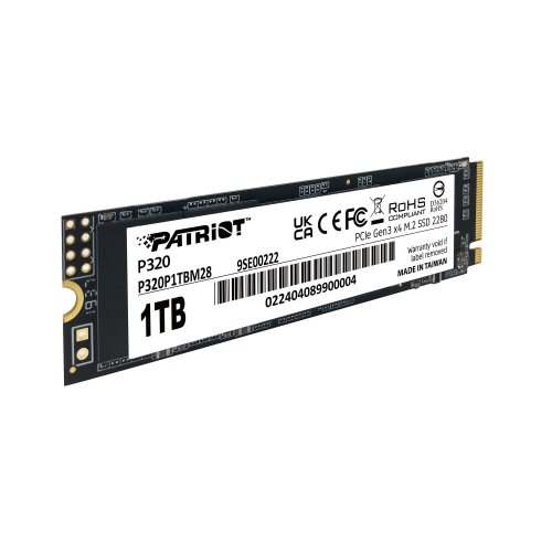 SSD-диск Patriot P320 1TB M.2 (2280 PCI-E) NVMe x4 (P320P1TBM28) купити з перевіркою сумісності: огляд, характеристики, ціна у Києві, Львові, Вінниці, Хмельницькому, Івано-Франківську, Україні | інтернет-магазин TELEMART.UA фото