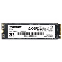 SSD-диск Patriot P320 2TB M.2 (2280 PCI-E) NVMe x4 (P320P2TBM28)