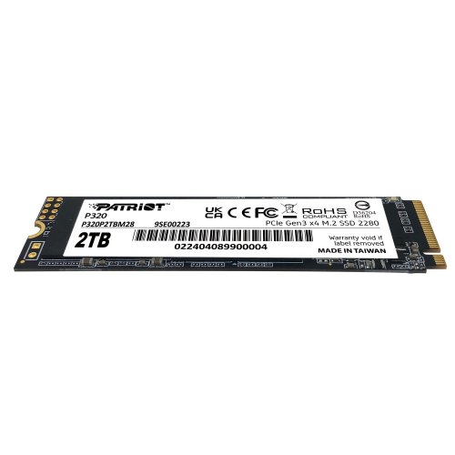 Купить SSD-диск Patriot P320 2TB M.2 (2280 PCI-E) NVMe x4 (P320P2TBM28) с проверкой совместимости: обзор, характеристики, цена в Киеве, Днепре, Одессе, Харькове, Украине | интернет-магазин TELEMART.UA фото