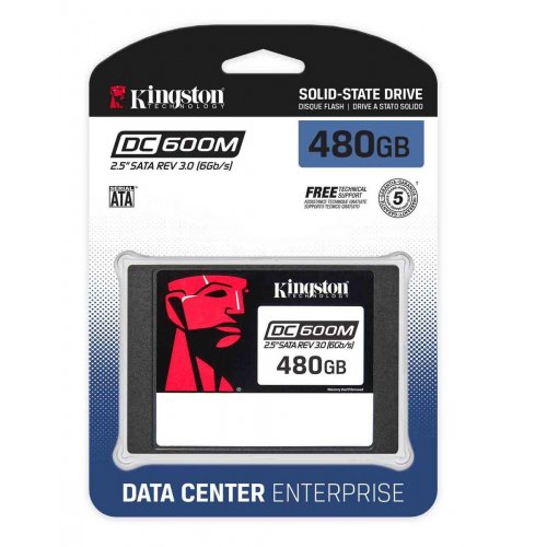 SSD-диск Kingston DC600M 3D NAND TLC 480GB 2.5" (SEDC600M/480G) купити з перевіркою сумісності: огляд, характеристики, ціна у Києві, Львові, Вінниці, Хмельницькому, Івано-Франківську, Україні | інтернет-магазин TELEMART.UA фото