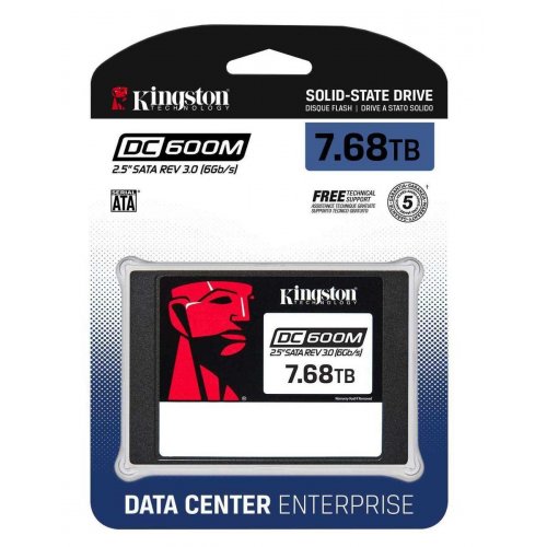 Купить SSD-диск Kingston DC600M 3D NAND TLC 7.68TB 2.5" (SEDC600M/7680G) с проверкой совместимости: обзор, характеристики, цена в Киеве, Днепре, Одессе, Харькове, Украине | интернет-магазин TELEMART.UA фото