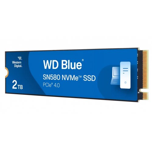 Купить SSD-диск Western Digital Blue SN580 2TB M.2 (2280 PCI-E) NVMe x4 (WDS200T3B0E) с проверкой совместимости: обзор, характеристики, цена в Киеве, Днепре, Одессе, Харькове, Украине | интернет-магазин TELEMART.UA фото