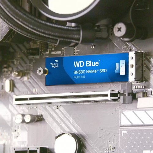 Купить SSD-диск Western Digital Blue SN580 2TB M.2 (2280 PCI-E) NVMe x4 (WDS200T3B0E) с проверкой совместимости: обзор, характеристики, цена в Киеве, Днепре, Одессе, Харькове, Украине | интернет-магазин TELEMART.UA фото