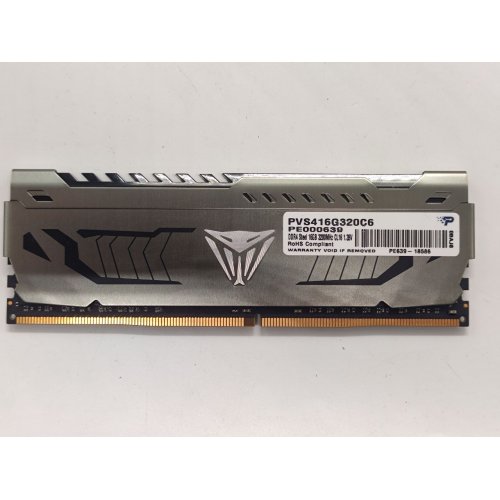 Купить Озу Patriot DDR4 16GB 3200Mhz Viper Steel (PVS416G320C6) (Восстановлено продавцом, 762656) с проверкой совместимости: обзор, характеристики, цена в Киеве, Днепре, Одессе, Харькове, Украине | интернет-магазин TELEMART.UA фото