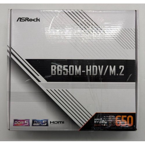 Материнська плата AsRock B650M-HDV/M.2 (sAM5, AMD B650) (Відновлено продавцем, 762657) купити з перевіркою сумісності: огляд, характеристики, ціна у Києві, Львові, Вінниці, Хмельницькому, Івано-Франківську, Україні | інтернет-магазин TELEMART.UA фото