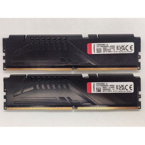 Озп Kingston DDR5 32GB (2x16GB) 6000Mhz FURY Beast Black (KF560C30BBK2-32) (Відновлено продавцем, 762660) купити з перевіркою сумісності: огляд, характеристики, ціна у Києві, Львові, Вінниці, Хмельницькому, Івано-Франківську, Україні | інтернет-магазин TELEMART.UA фото