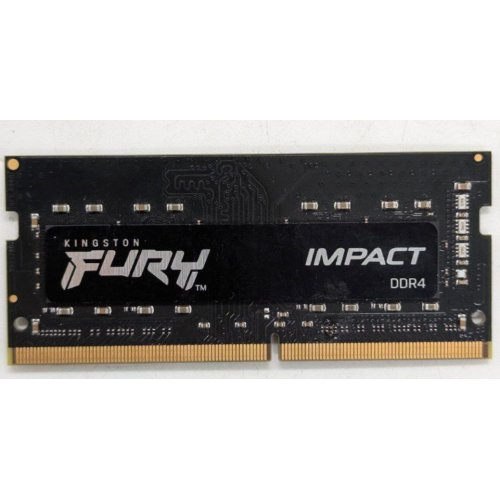 Озп Kingston SODIMM DDR4 16GB 3200Mhz FURY Impact Black (KF432S20IB/16) (Відновлено продавцем, 762669) купити з перевіркою сумісності: огляд, характеристики, ціна у Києві, Львові, Вінниці, Хмельницькому, Івано-Франківську, Україні | інтернет-магазин TELEMART.UA фото
