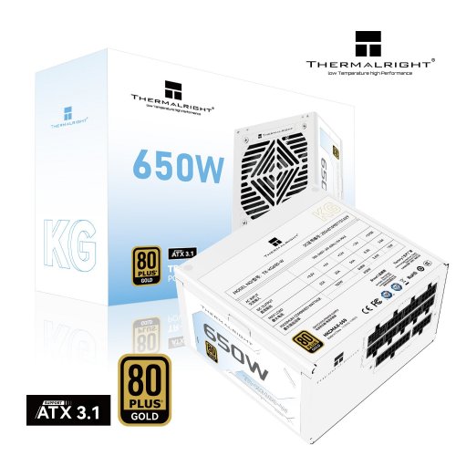 Блок живлення Thermalright KG-650 650W (TR-KG650W) White купити з перевіркою сумісності: огляд, характеристики, ціна у Києві, Львові, Вінниці, Хмельницькому, Івано-Франківську, Україні | інтернет-магазин TELEMART.UA фото