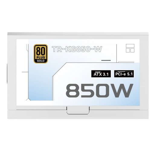 Блок живлення Thermalright KG-850 850W (TR-KG850W) White купити з перевіркою сумісності: огляд, характеристики, ціна у Києві, Львові, Вінниці, Хмельницькому, Івано-Франківську, Україні | інтернет-магазин TELEMART.UA фото