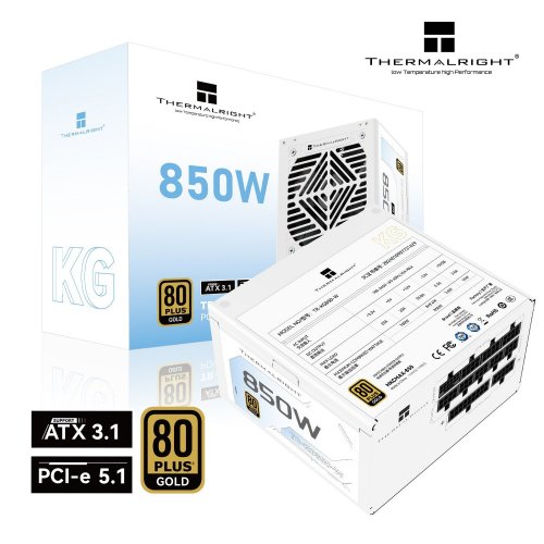 Блок живлення Thermalright KG-850 850W (TR-KG850W) White купити з перевіркою сумісності: огляд, характеристики, ціна у Києві, Львові, Вінниці, Хмельницькому, Івано-Франківську, Україні | інтернет-магазин TELEMART.UA фото