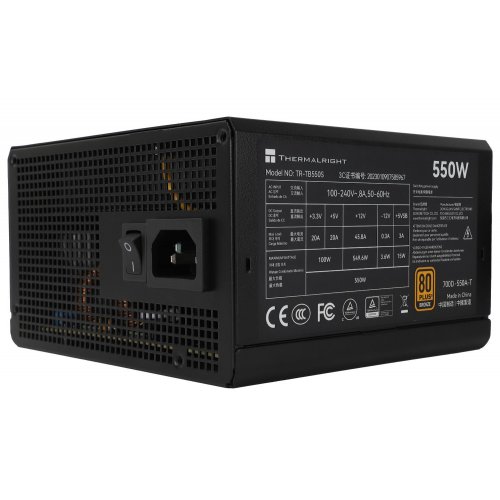 Блок живлення Thermalright TB-550S 550W (TR-TB550S) Black купити з перевіркою сумісності: огляд, характеристики, ціна у Києві, Львові, Вінниці, Хмельницькому, Івано-Франківську, Україні | інтернет-магазин TELEMART.UA фото