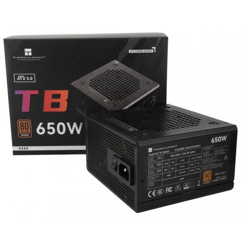 Купить Блок питания Thermalright TB-650S 650W (TR-TB650S) Black с проверкой совместимости: обзор, характеристики, цена в Киеве, Днепре, Одессе, Харькове, Украине | интернет-магазин TELEMART.UA фото