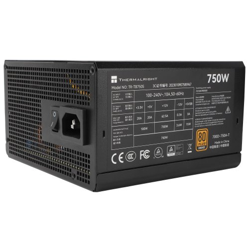 Купить Блок питания Thermalright TB-750S 750W (TR-TB750S) Black с проверкой совместимости: обзор, характеристики, цена в Киеве, Днепре, Одессе, Харькове, Украине | интернет-магазин TELEMART.UA фото