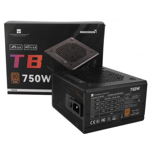 Купить Блок питания Thermalright TB-750S 750W (TR-TB750S) Black с проверкой совместимости: обзор, характеристики, цена в Киеве, Днепре, Одессе, Харькове, Украине | интернет-магазин TELEMART.UA фото