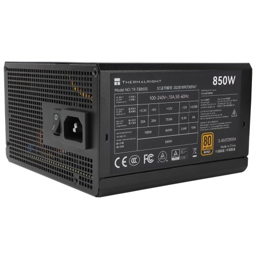 Купить Блок питания Thermalright TB-850S 850W (TR-TB850S) Black с проверкой совместимости: обзор, характеристики, цена в Киеве, Днепре, Одессе, Харькове, Украине | интернет-магазин TELEMART.UA фото