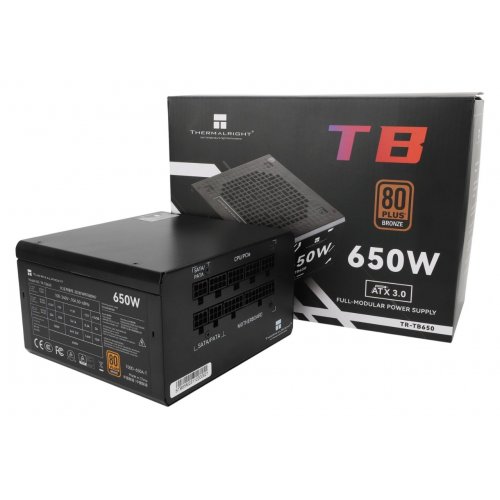 Купить Блок питания Thermalright TB-650 650W (TR-TB650) Black с проверкой совместимости: обзор, характеристики, цена в Киеве, Днепре, Одессе, Харькове, Украине | интернет-магазин TELEMART.UA фото