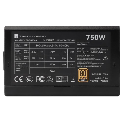 Купить Блок питания Thermalright TG-750S 750W (TR-TG750S) Black с проверкой совместимости: обзор, характеристики, цена в Киеве, Днепре, Одессе, Харькове, Украине | интернет-магазин TELEMART.UA фото