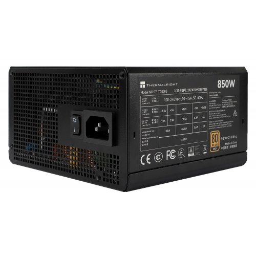 Блок живлення Thermalright TG-850S 850W (TR-TG850S) Black купити з перевіркою сумісності: огляд, характеристики, ціна у Києві, Львові, Вінниці, Хмельницькому, Івано-Франківську, Україні | інтернет-магазин TELEMART.UA фото