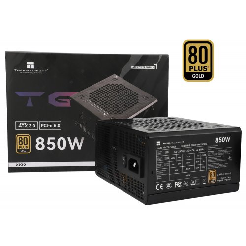 Блок живлення Thermalright TG-850S 850W (TR-TG850S) Black купити з перевіркою сумісності: огляд, характеристики, ціна у Києві, Львові, Вінниці, Хмельницькому, Івано-Франківську, Україні | інтернет-магазин TELEMART.UA фото