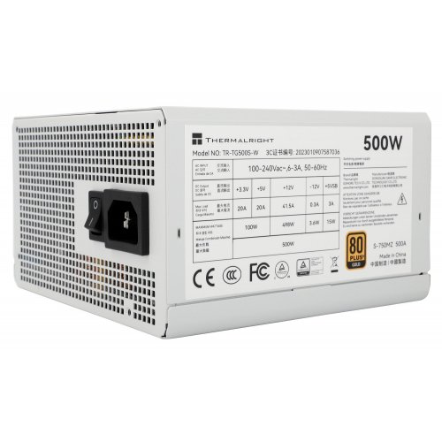 Блок живлення Thermalright TG-500S 500W (TR-TG500S-W) White купити з перевіркою сумісності: огляд, характеристики, ціна у Києві, Львові, Вінниці, Хмельницькому, Івано-Франківську, Україні | інтернет-магазин TELEMART.UA фото