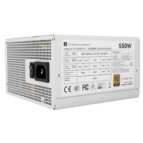 Блок живлення Thermalright TG-550S 550W (TR-TG550S-W) White купити з перевіркою сумісності: огляд, характеристики, ціна у Києві, Львові, Вінниці, Хмельницькому, Івано-Франківську, Україні | інтернет-магазин TELEMART.UA фото