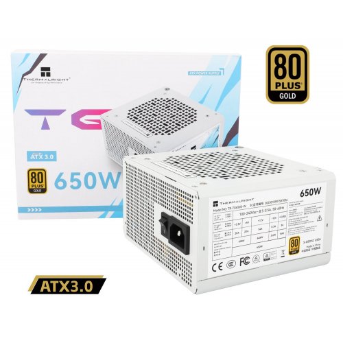 Блок живлення Thermalright TG-650S 650W (TR-TG650S-W) White купити з перевіркою сумісності: огляд, характеристики, ціна у Києві, Львові, Вінниці, Хмельницькому, Івано-Франківську, Україні | інтернет-магазин TELEMART.UA фото