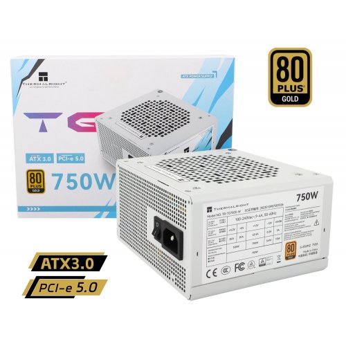 Купить Блок питания Thermalright TG-750S 750W (TR-TG750S-W) White с проверкой совместимости: обзор, характеристики, цена в Киеве, Днепре, Одессе, Харькове, Украине | интернет-магазин TELEMART.UA фото