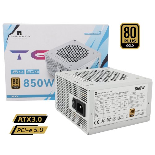 Купить Блок питания Thermalright TG-850S 850W (TR-TG850S-W) White с проверкой совместимости: обзор, характеристики, цена в Киеве, Днепре, Одессе, Харькове, Украине | интернет-магазин TELEMART.UA фото