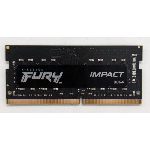 Озп Kingston SODIMM DDR4 16GB 3200Mhz FURY Impact Black (KF432S20IB/16) (Відновлено продавцем, 762704) купити з перевіркою сумісності: огляд, характеристики, ціна у Києві, Львові, Вінниці, Хмельницькому, Івано-Франківську, Україні | інтернет-магазин TELEMART.UA фото