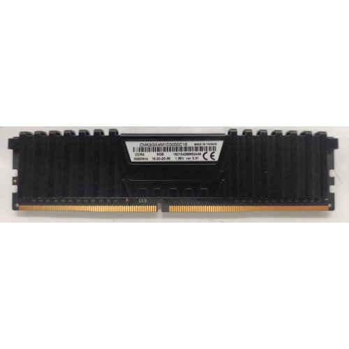 Озп Corsair DDR4 8GB 3000Mhz Vengeance LPX (CMK8GX4M1D3000C16) Black (Відновлено продавцем, 762708) купити з перевіркою сумісності: огляд, характеристики, ціна у Києві, Львові, Вінниці, Хмельницькому, Івано-Франківську, Україні | інтернет-магазин TELEMART.UA фото