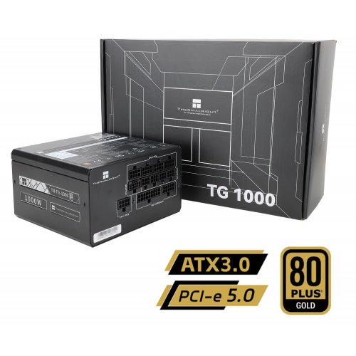 Блок живлення Thermalright TG-1000 1000W (TR-TG 1000) Black купити з перевіркою сумісності: огляд, характеристики, ціна у Києві, Львові, Вінниці, Хмельницькому, Івано-Франківську, Україні | інтернет-магазин TELEMART.UA фото