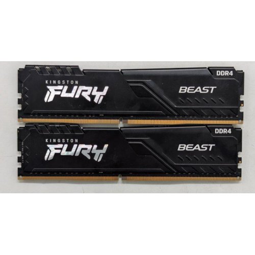 Озп Kingston DDR4 16GB (2x8GB) 3600Mhz FURY Beast Black (KF436C17BBK2/16) (Відновлено продавцем, 762766) купити з перевіркою сумісності: огляд, характеристики, ціна у Києві, Львові, Вінниці, Хмельницькому, Івано-Франківську, Україні | інтернет-магазин TELEMART.UA фото