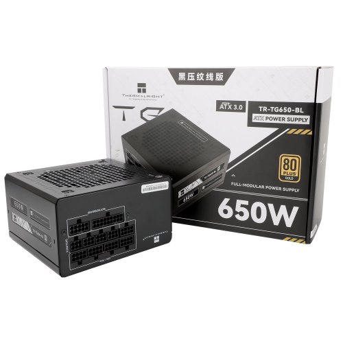 Блок живлення Thermalright TG-650-BL Sleeved Cable 650W (TR-TG 650-BL Sleeved Cable) Black купити з перевіркою сумісності: огляд, характеристики, ціна у Києві, Львові, Вінниці, Хмельницькому, Івано-Франківську, Україні | інтернет-магазин TELEMART.UA фото