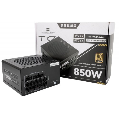 Блок живлення Thermalright TG-850-BL Sleeved Cable 850W (TR-TG 850-BL Sleeved Cable) Black купити з перевіркою сумісності: огляд, характеристики, ціна у Києві, Львові, Вінниці, Хмельницькому, Івано-Франківську, Україні | інтернет-магазин TELEMART.UA фото