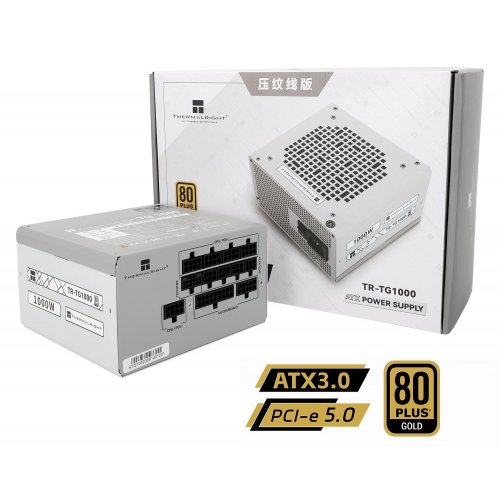Блок живлення Thermalright TG-1000 Sleeved Cable 1000W (TR-TG 1000 Sleeved Cable) White купити з перевіркою сумісності: огляд, характеристики, ціна у Києві, Львові, Вінниці, Хмельницькому, Івано-Франківську, Україні | інтернет-магазин TELEMART.UA фото