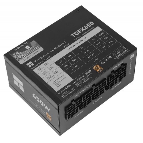 Блок живлення Thermalright TGFX-650 650W (TR-TGFX 650) Black купити з перевіркою сумісності: огляд, характеристики, ціна у Києві, Львові, Вінниці, Хмельницькому, Івано-Франківську, Україні | інтернет-магазин TELEMART.UA фото