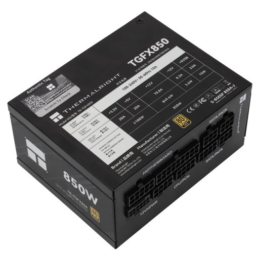 Купить Блок питания Thermalright TGFX-850 850W (TR-TGFX 850) Black с проверкой совместимости: обзор, характеристики, цена в Киеве, Днепре, Одессе, Харькове, Украине | интернет-магазин TELEMART.UA фото