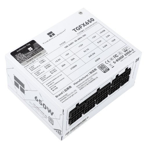 Блок живлення Thermalright TGFX-650 650W (TR-TGFX 650W) White купити з перевіркою сумісності: огляд, характеристики, ціна у Києві, Львові, Вінниці, Хмельницькому, Івано-Франківську, Україні | інтернет-магазин TELEMART.UA фото
